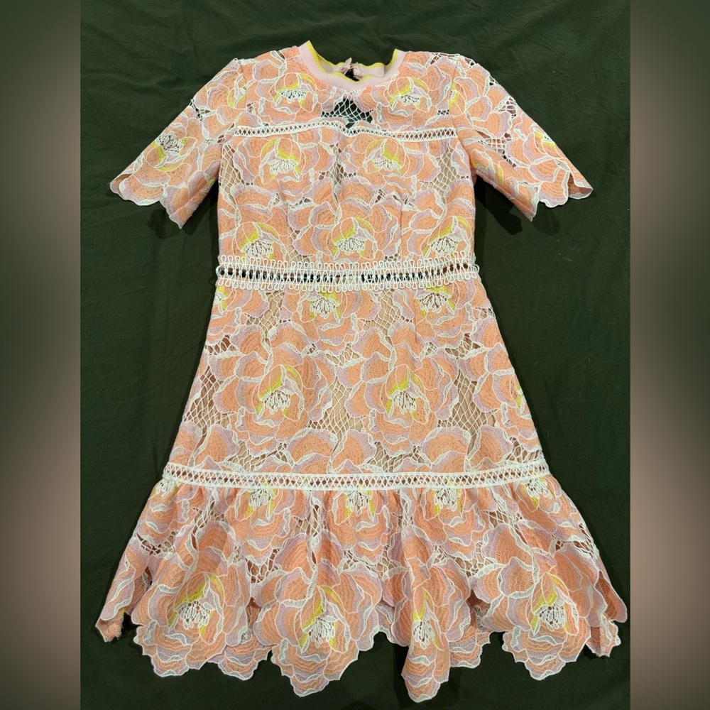 Saylor Huntyr Crochet Lace Mini Dress